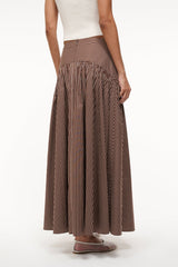 PROCIDA SKIRT | DARK OAK MICRO STRIPE