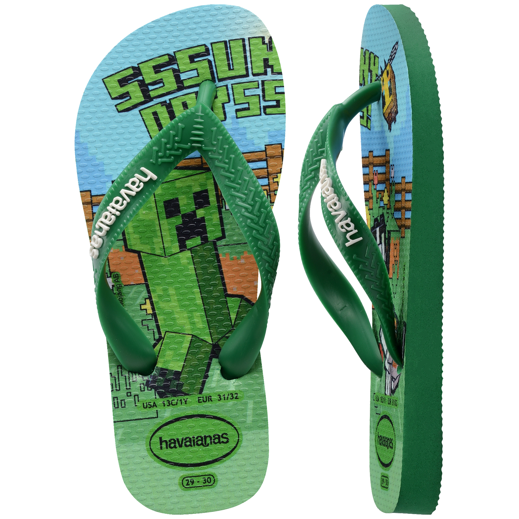 Kids' Minecraft Top Flip Flops