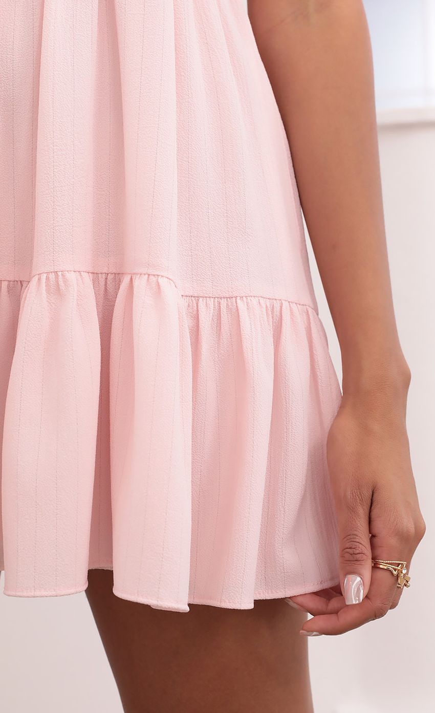 Square Neckline Dress in Pink